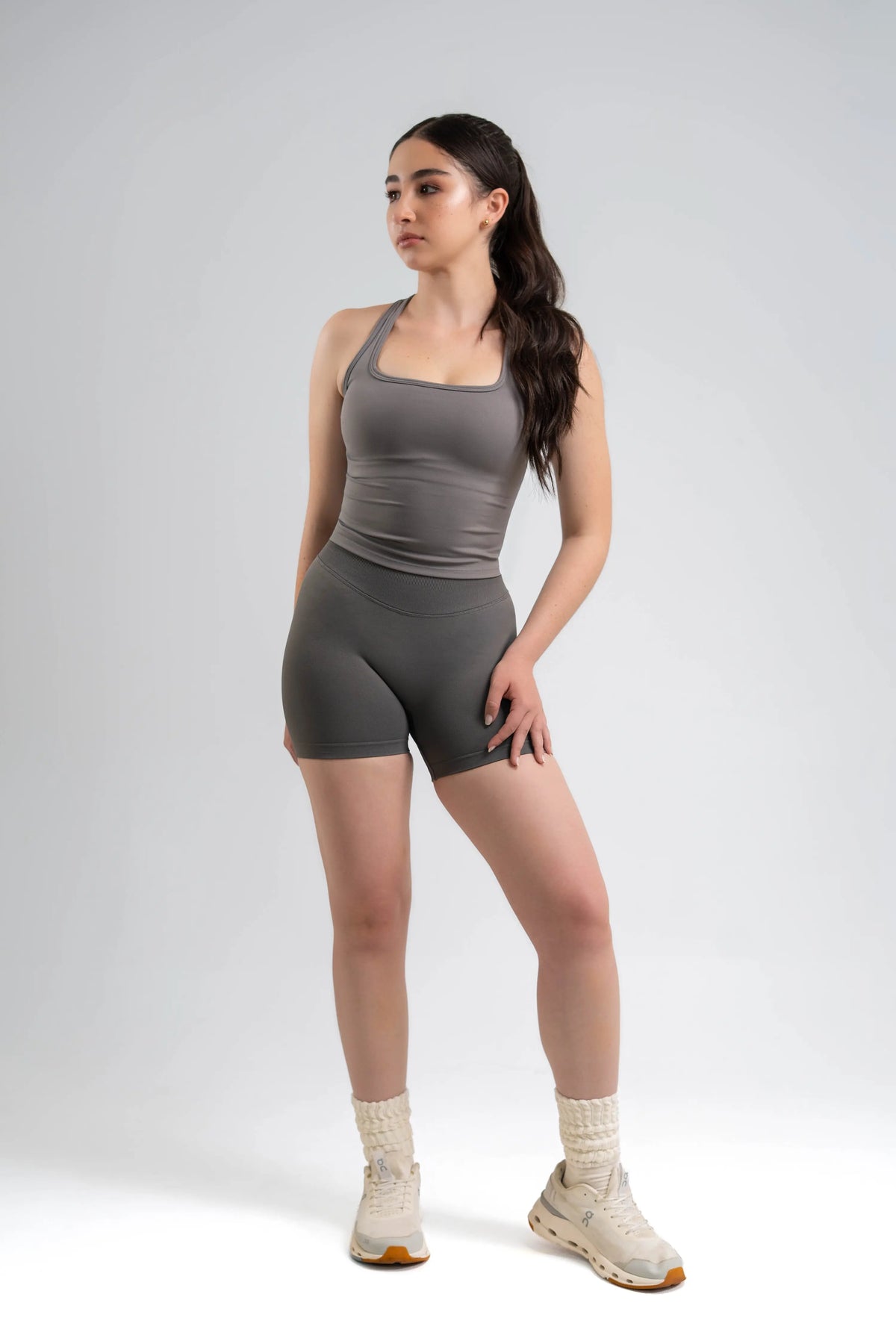 Pantalón Corto Escultura de Cintura Alta con Realce